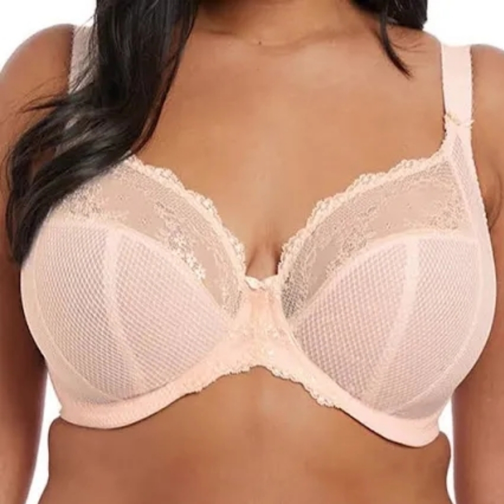 Elomi Charley Strech Plunge Fawn Bra, 46D, Nude, EL4382FAN